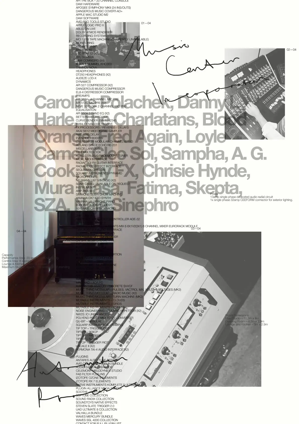 poster with a range of studio images