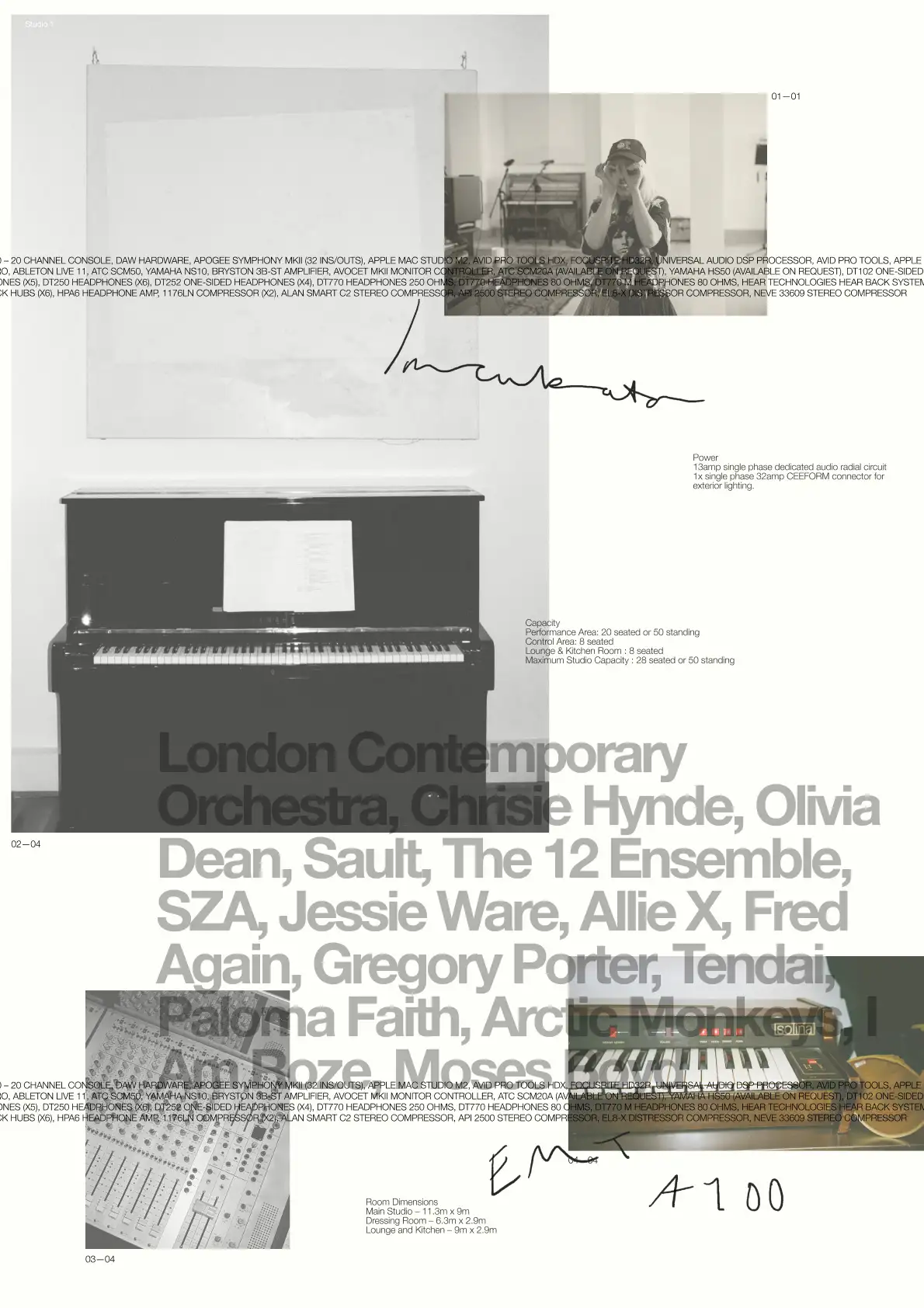 poster with a range of studio images