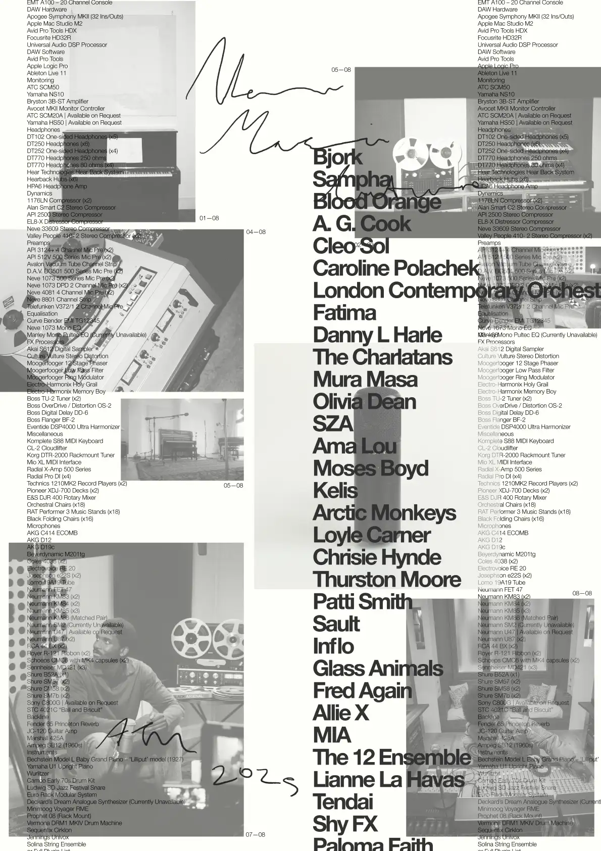 poster with a range of studio images