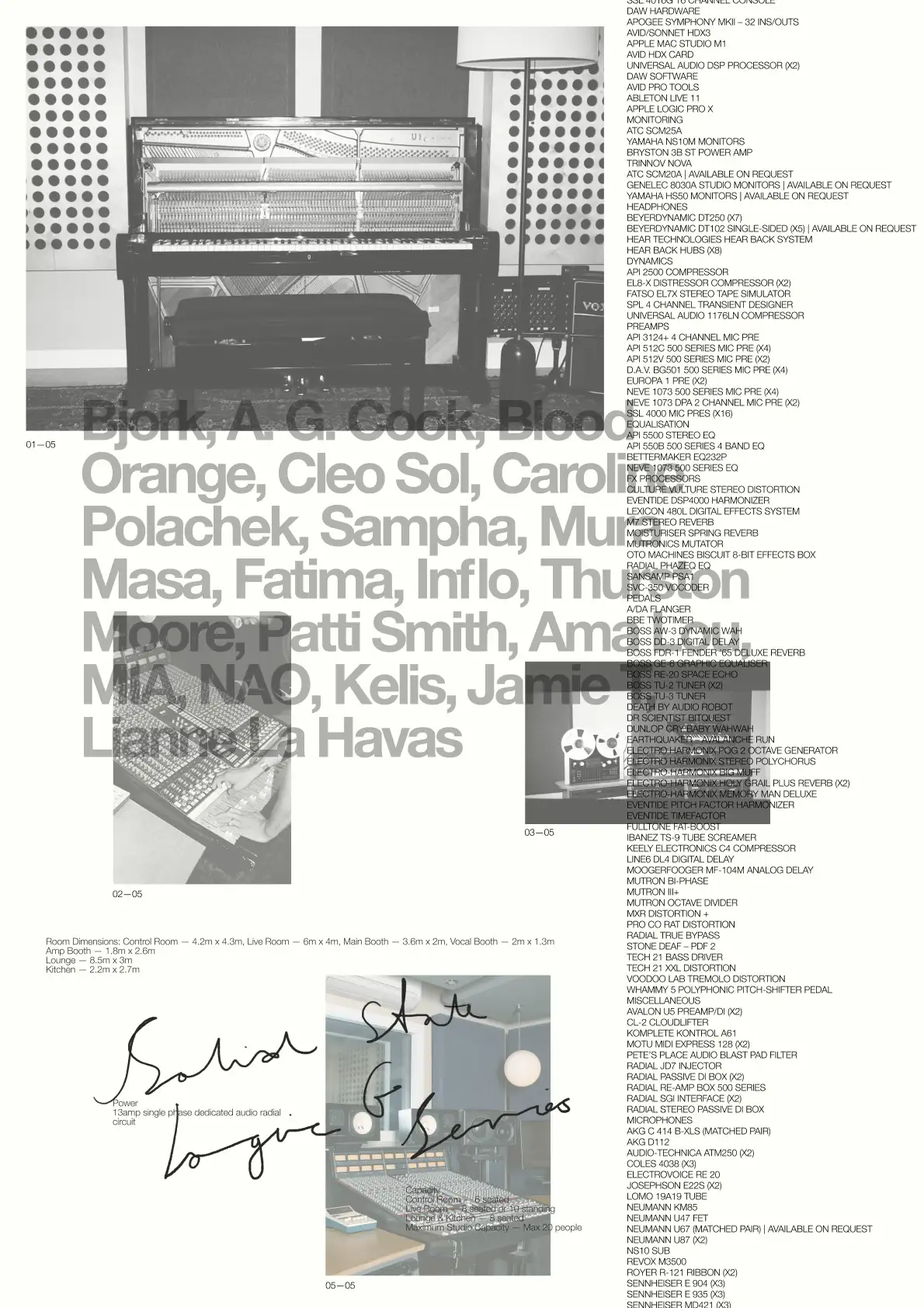 poster with a range of studio images